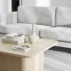 ROWICO Braden 3 pers. sofa - lys beige stof og natur egetr