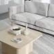 ROWICO Braden 3 pers. sofa - lys beige stof og natur egetr