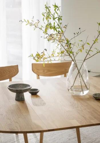 ROWICO Filippa spisebord, m. udtrk, rund - natur eg (120/165)