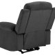ACT NORDIC Vansbro recliner, m. el, C stik, USB-A, posefjedre - mrkegr stof og sort stl