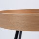 ZUIVER OAK bakkebord, rund - natur egetr og sort stl (46.5)