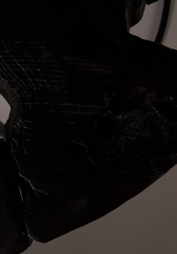 DUTCHBONE Kraton sidebord L, rund - sort teaktr og sort jern (60)