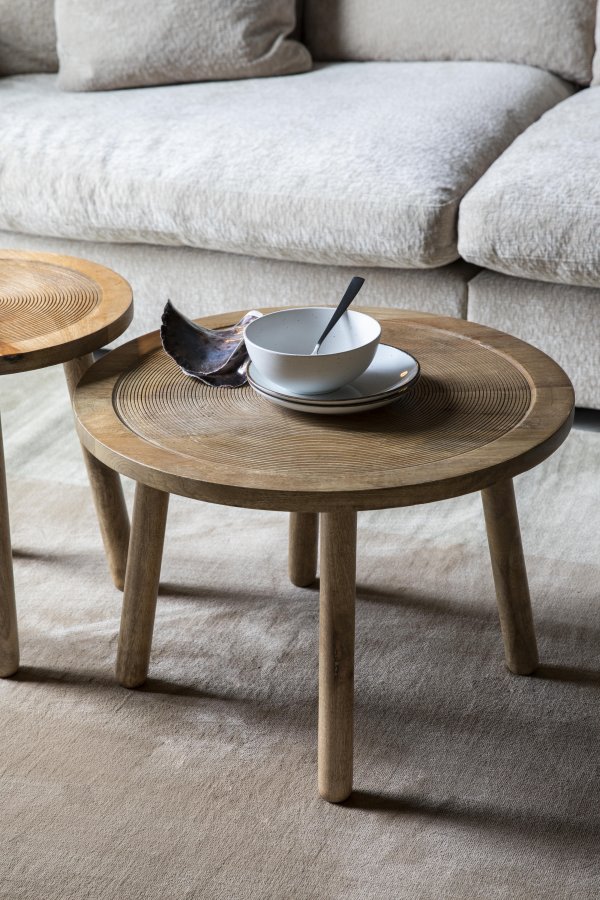 ZUIVER Dendron sidebord L, rund - brun mangotr (60)