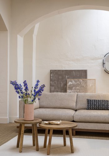 ZUIVER Dendron sidebord L, rund - brun mangotr (60)