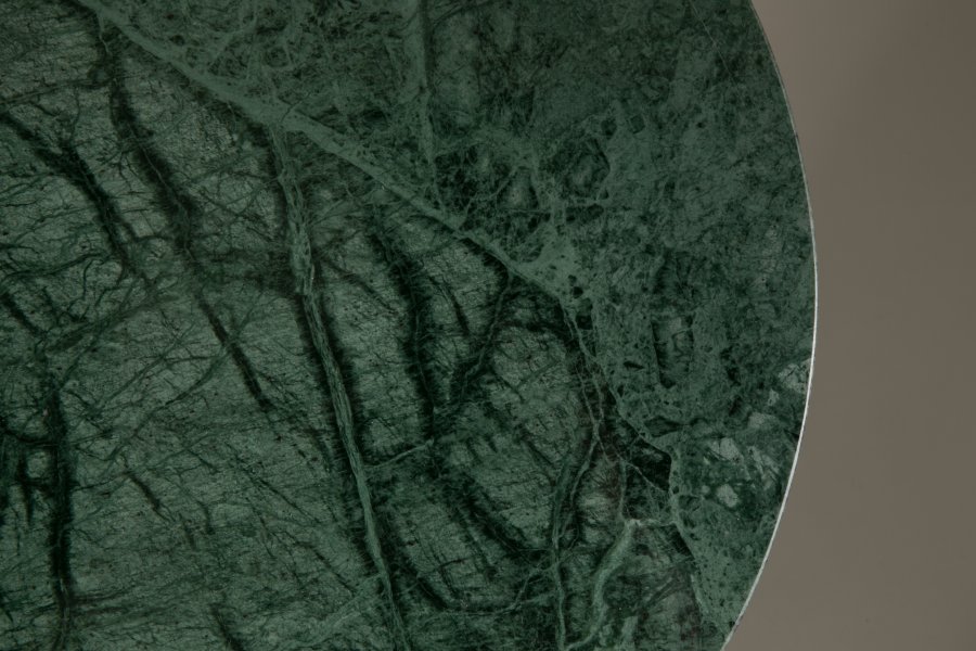 DUTCHBONE Emerald sidebord, rund - grn marmor og sort jern (41)