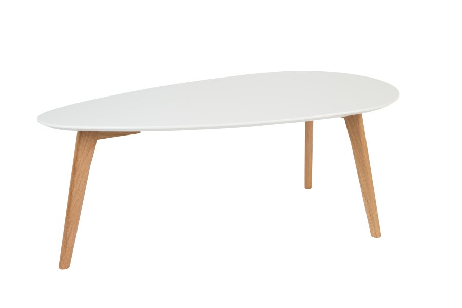 WHITE LABEL LIVING Drop sidebord - hvid og natur tr (st af 2)