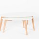 WHITE LABEL LIVING Drop sidebord - hvid og natur tr (st af 2)