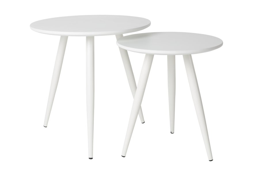 WHITE LABEL LIVING Daven sidebord - hvid tr (st med 2)