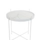 ZUIVER Cupid sidebord S, rund - hvid glas m. marmorlook og hvid metal (43)