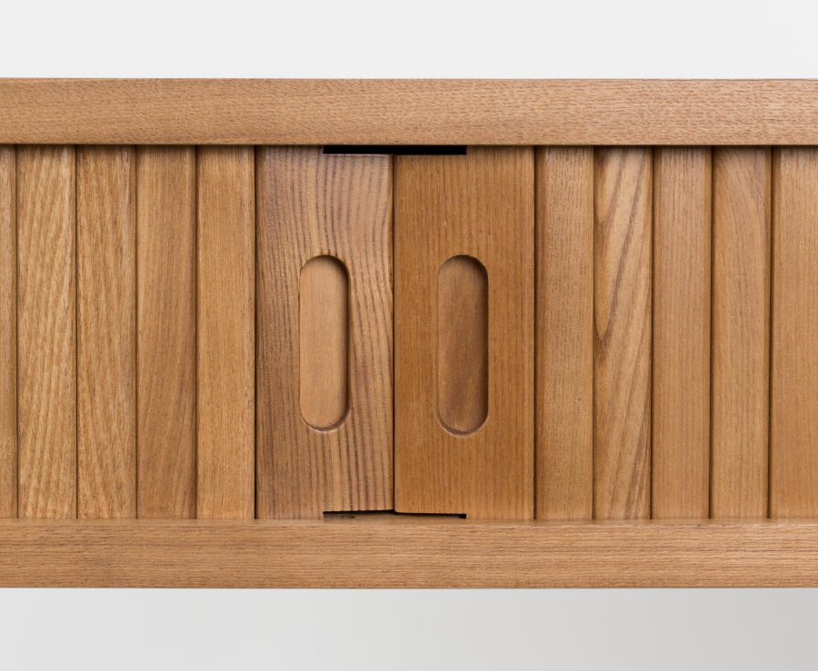 ZUIVER Barbier konsolbord, m. 2 skydelger - natur askefinér og asketr (120x35)