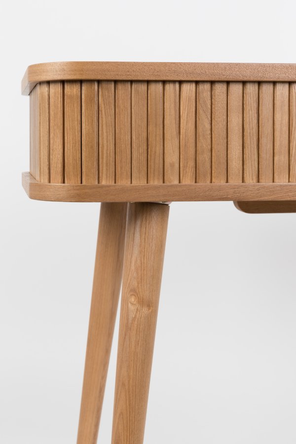 ZUIVER Barbier konsolbord, m. 2 skydelger - natur askefinér og asketr (120x35)