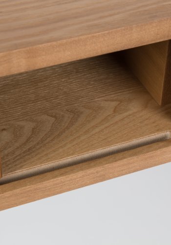 ZUIVER Barbier konsolbord, m. 2 skydelger - natur askefinér og asketr (120x35)