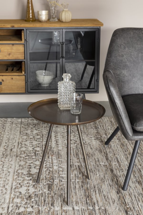 WHITE LABEL LIVING Frost sidebord, rund - kobber metal (39)