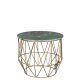 DUTCHBONE Boss sidebord, rund - grn marmor og guld jern (51)