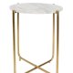 WHITE LABEL LIVING Timpa sidebord, rund - hvid marmor og guld metal (44,5)