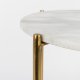WHITE LABEL LIVING Timpa sidebord, rund - hvid marmor og guld metal (44,5)