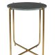 WHITE LABEL LIVING Timpa sidebord, rund - grn marmor og guld metal (44,5)