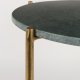WHITE LABEL LIVING Timpa sidebord, rund - grn marmor og guld metal (44,5)