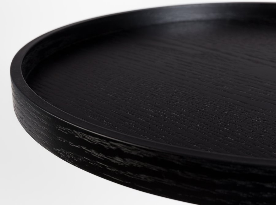 ZUIVER Jason sidebord, rund - sort egetrsfinér og metal (46)