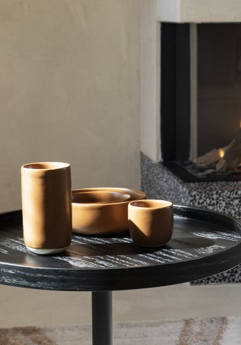 ZUIVER Jason sidebord, rund - sort egetrsfinér og metal (46)