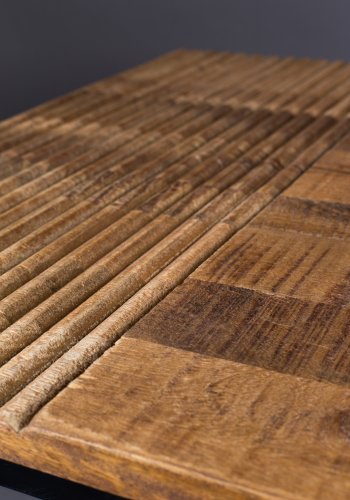 DUTCHBONE Randi sofabord, rektangulr - brun mangotr og stl (110x60)