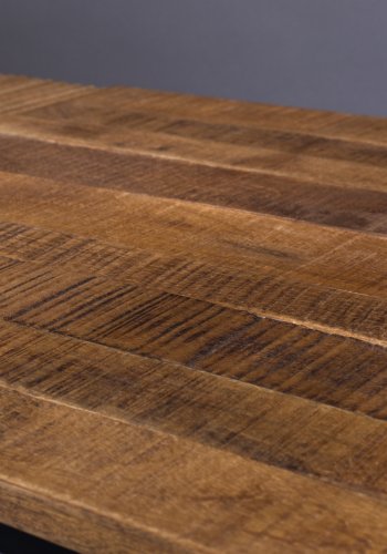 DUTCHBONE Randi sofabord, rektangulr - brun mangotr og stl (110x60)