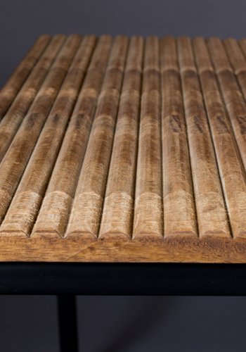 DUTCHBONE Randi sofabord, rektangulr - brun mangotr og stl (110x60)