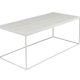 ZUIVER Glazed sofabord, rektangulr - hvid keramik og jern (93x42.5)