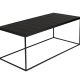 ZUIVER Glazed sofabord, rektangulr - sort keramik og jern (93x42.5)