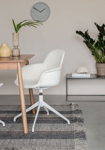 ZUIVER Glazed sofabord, rektangulr - sort keramik og jern (93x42.5)