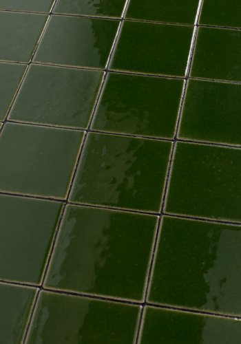 ZUIVER Glazed sofabord, rektangulr - grn keramik og jern (93x42.5)