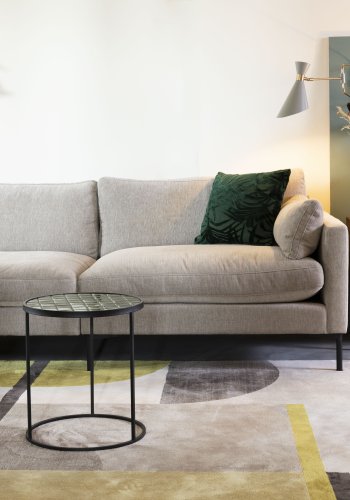 ZUIVER Glazed sofabord, rektangulr - grn keramik og jern (93x42.5)