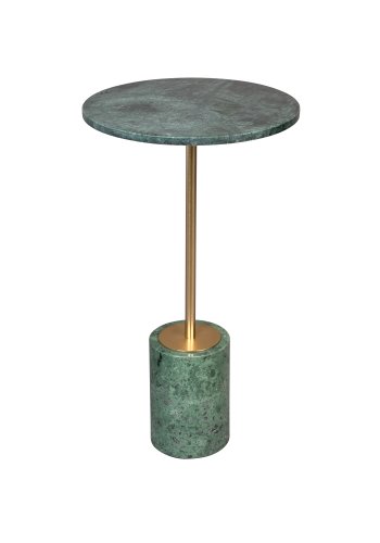 DUTCHBONE Gunnar sidebord, rund - grn marmor og messing jern (37,5)