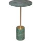 DUTCHBONE Gunnar sidebord, rund - grn marmor og messing jern (37,5)
