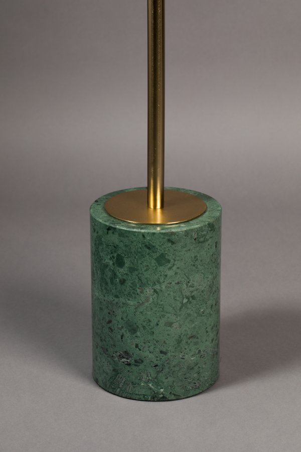 DUTCHBONE Gunnar sidebord, rund - grn marmor og messing jern (37,5)