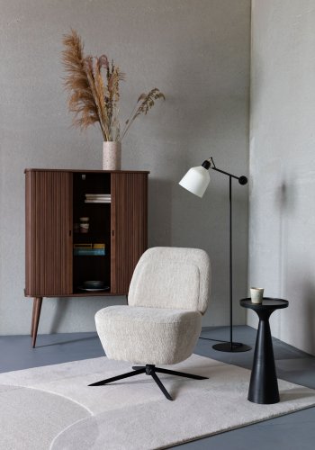 ZUIVER Floss sidebord, rund - sort aluminium (28)