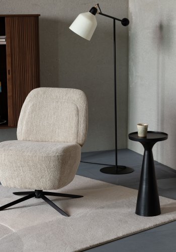 ZUIVER Floss sidebord, rund - sort aluminium (28)