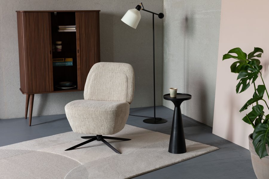 ZUIVER Floss sidebord, rund - sort aluminium (28)