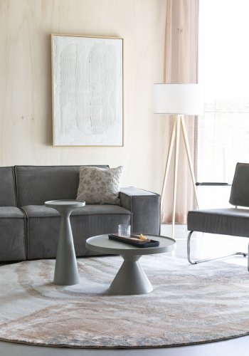 ZUIVER Floss sidebord, rund - gr aluminium (28)