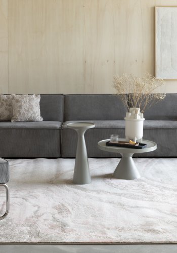 ZUIVER Floss sidebord, rund - gr aluminium (28)