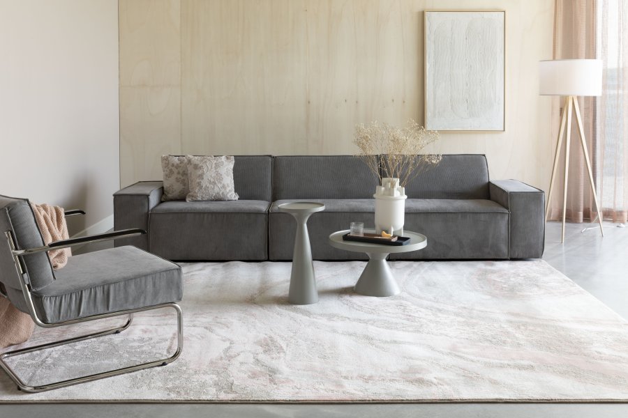 ZUIVER Floss sidebord, rund - gr aluminium (28)