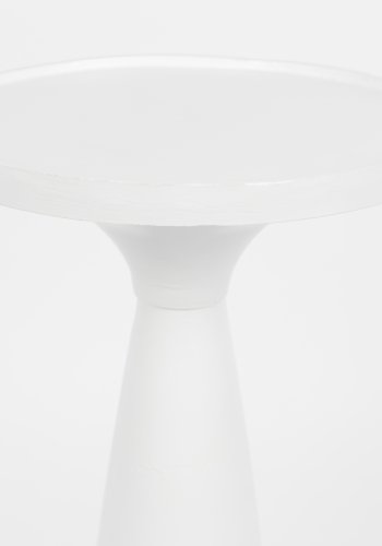 ZUIVER Floss sidebord, rund - hvid aluminium (28)