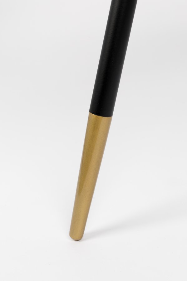 WHITE LABEL LIVING Denise sidebord, rund - brun askefinér og sort metal (44)