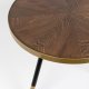 WHITE LABEL LIVING Denise sofabord, rund - brun askefinér og sort metal (61)