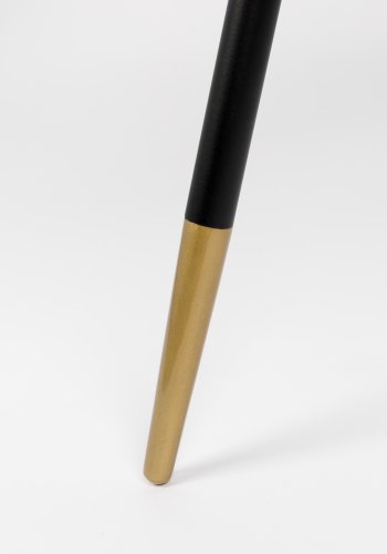 WHITE LABEL LIVING Denise sofabord, rund - brun askefinér og sort metal (61)