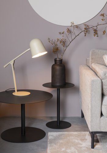 ZUIVER Snow sidebord M, rund - sort stl (60)