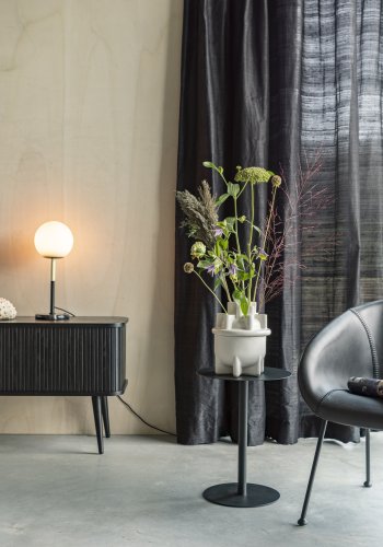 ZUIVER Snow sidebord S, rund - sort stl (35)