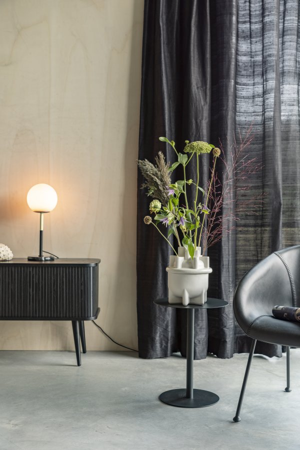 ZUIVER Snow sidebord S, rund - sort stl (35)