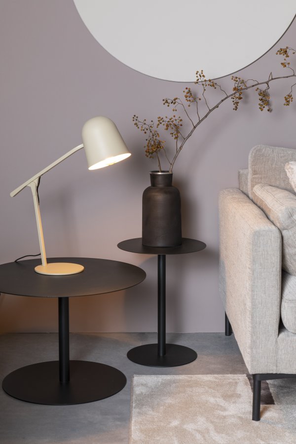 ZUIVER Snow sidebord S, rund - sort stl (35)