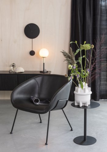 ZUIVER Snow sidebord S, rund - sort stl (35)